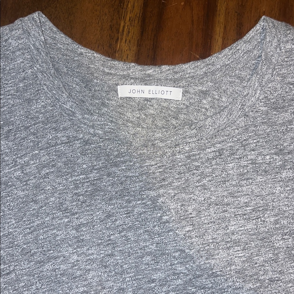 John Elliott Mercer Heather Gray Short Sleeve Tee